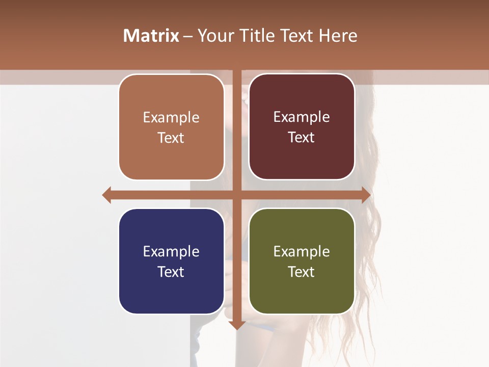 Banner Attractive Businesswoman PowerPoint Template