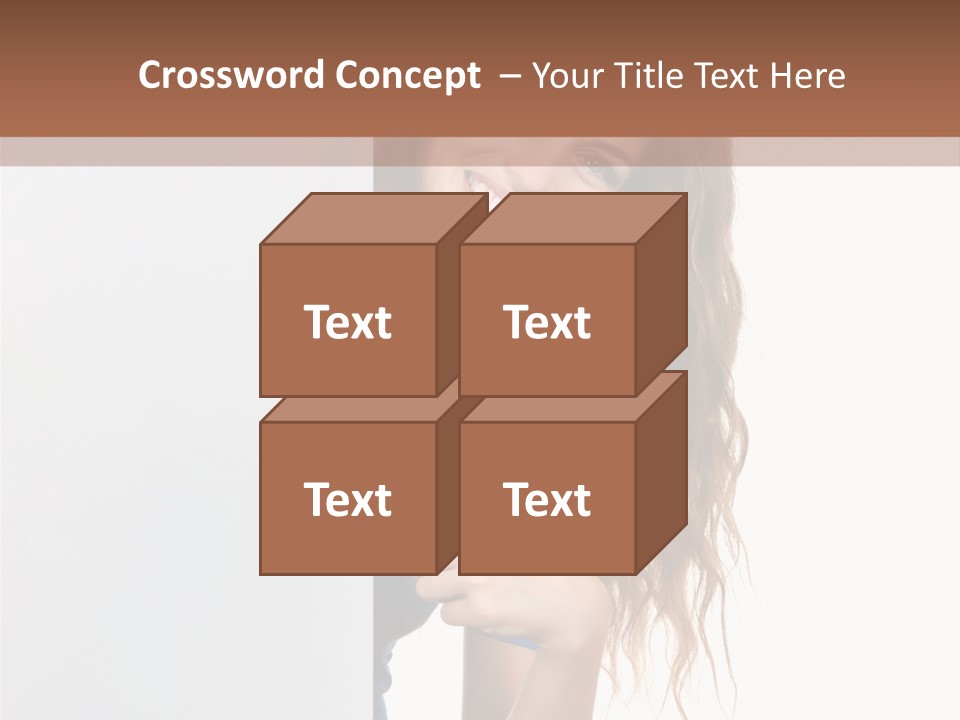 Banner Attractive Businesswoman PowerPoint Template