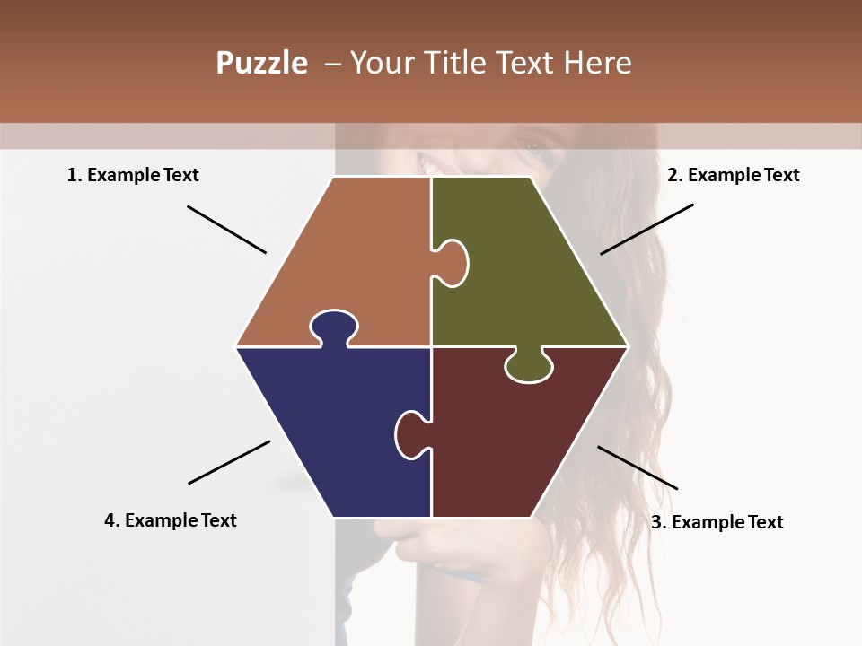 Banner Attractive Businesswoman PowerPoint Template