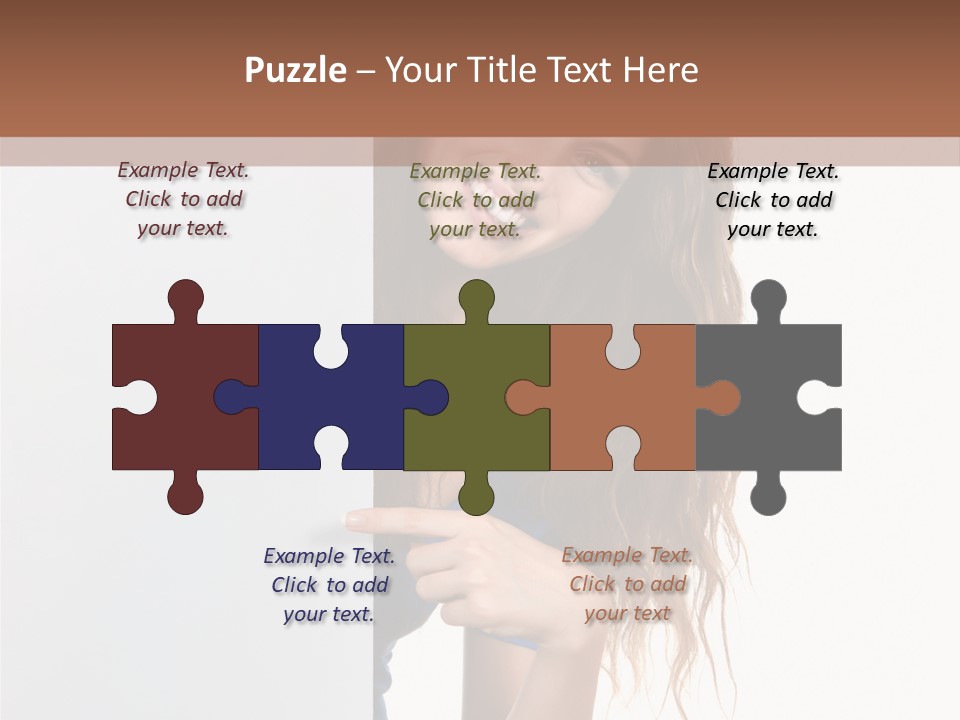 Banner Attractive Businesswoman PowerPoint Template