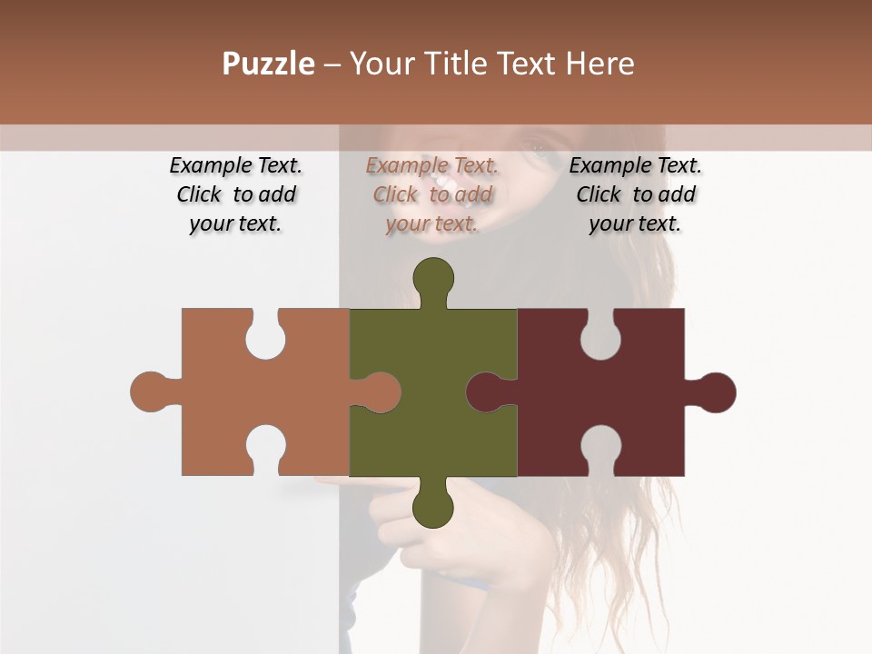 Banner Attractive Businesswoman PowerPoint Template