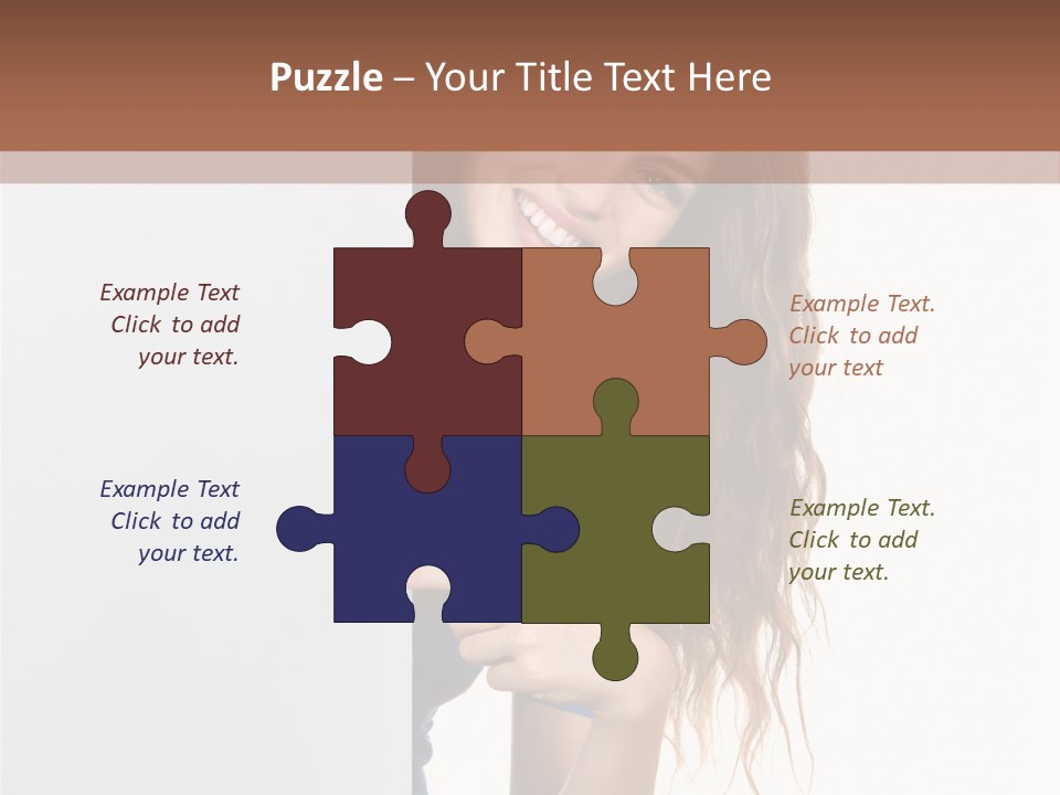 Banner Attractive Businesswoman PowerPoint Template