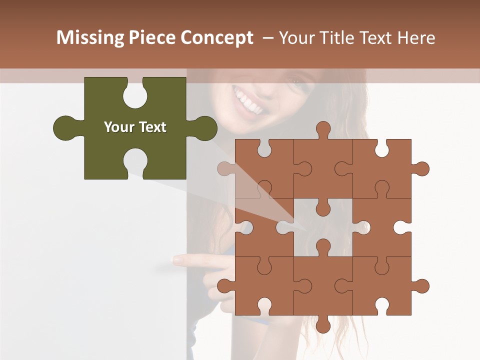 Banner Attractive Businesswoman PowerPoint Template