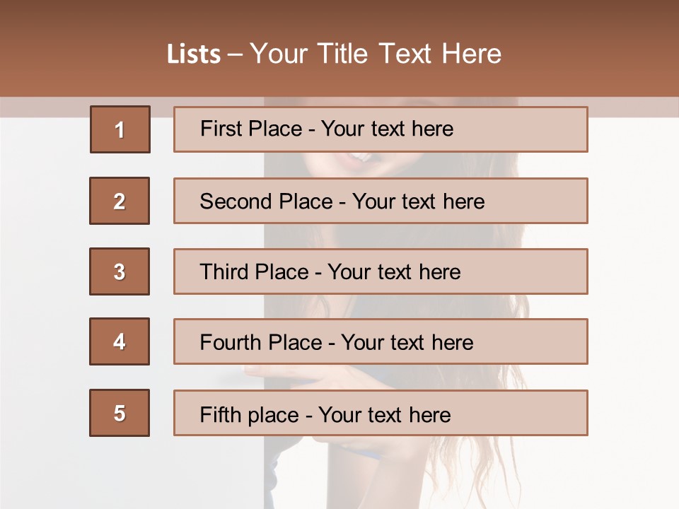 Banner Attractive Businesswoman PowerPoint Template