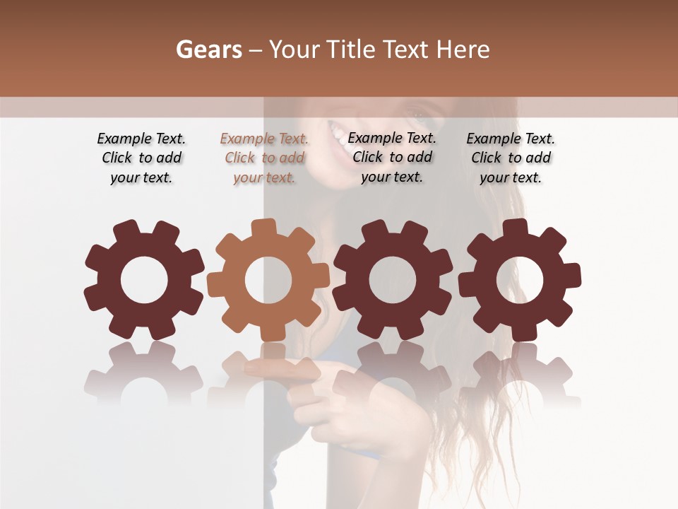 Banner Attractive Businesswoman PowerPoint Template