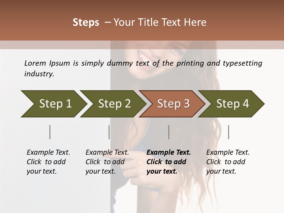 Banner Attractive Businesswoman PowerPoint Template