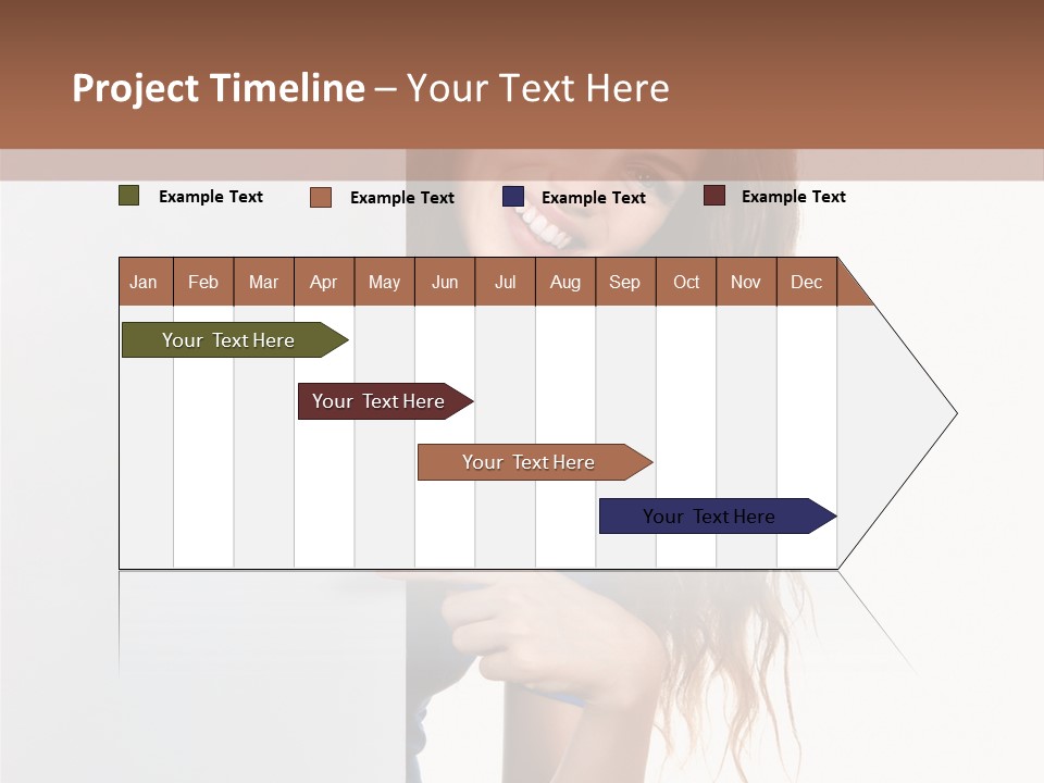 Banner Attractive Businesswoman PowerPoint Template