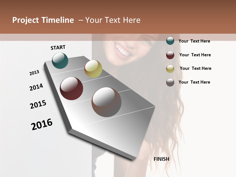 Banner Attractive Businesswoman PowerPoint Template