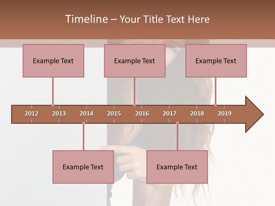 Banner Attractive Businesswoman PowerPoint Template