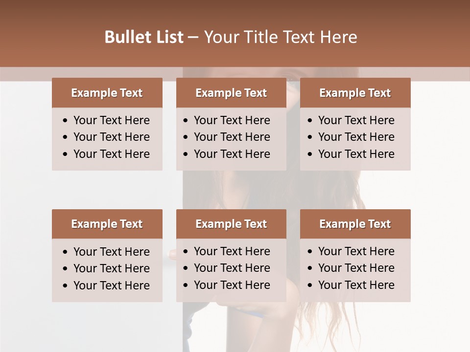 Banner Attractive Businesswoman PowerPoint Template