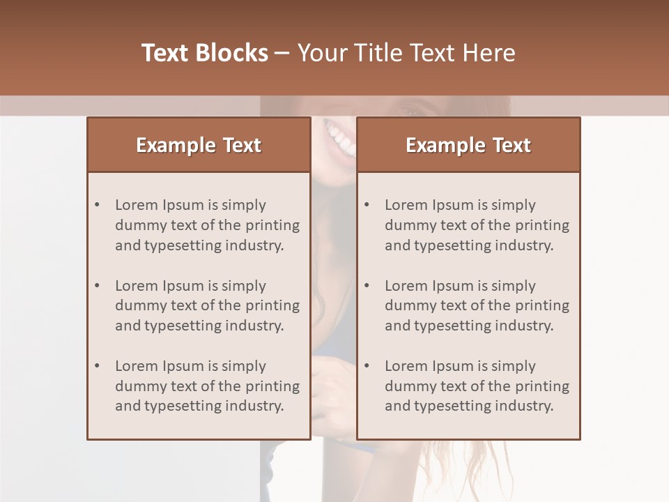 Banner Attractive Businesswoman PowerPoint Template