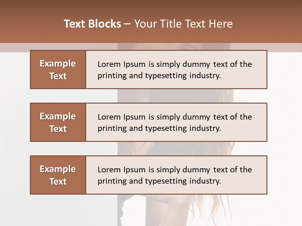 Banner Attractive Businesswoman PowerPoint Template