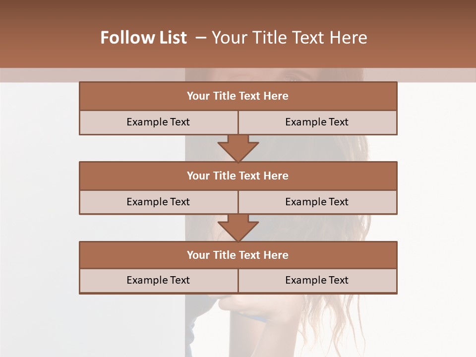 Banner Attractive Businesswoman PowerPoint Template