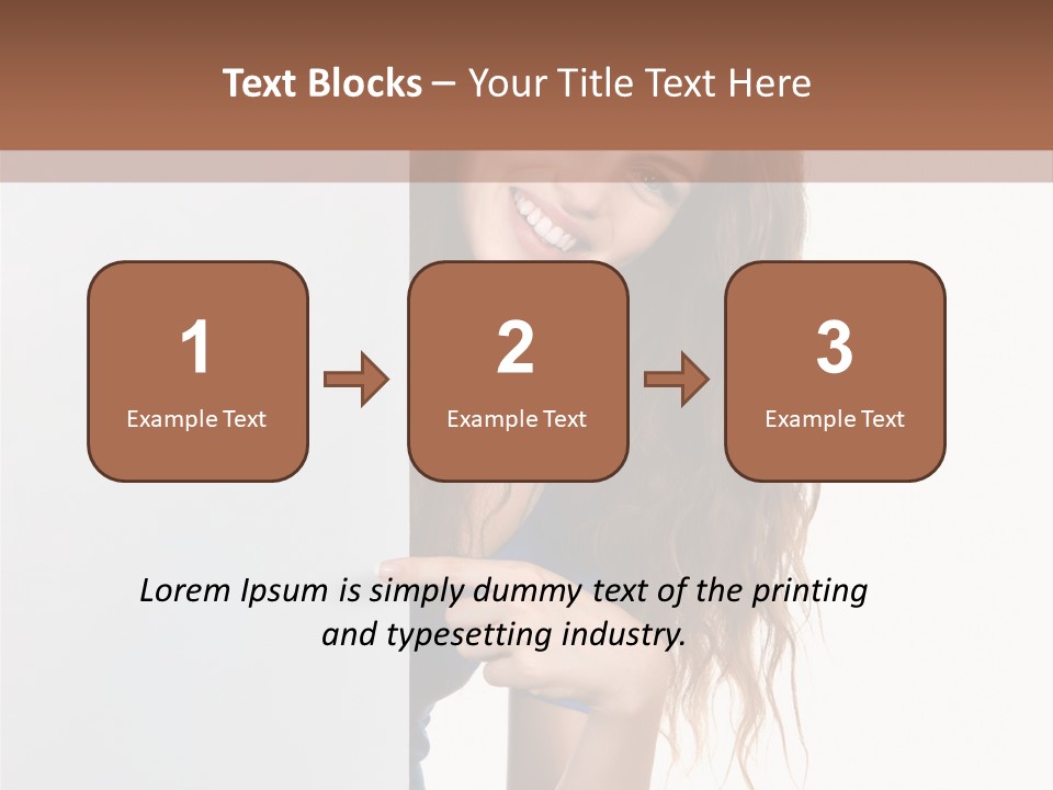 Banner Attractive Businesswoman PowerPoint Template