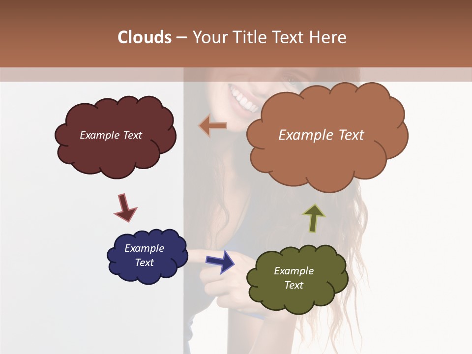 Banner Attractive Businesswoman PowerPoint Template