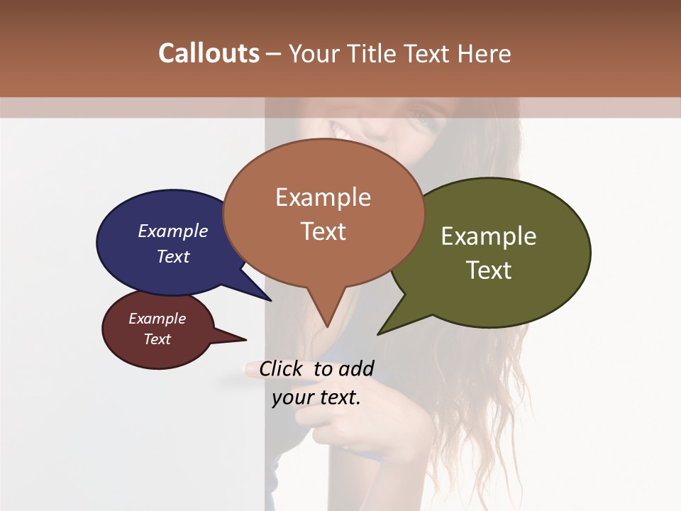 Banner Attractive Businesswoman PowerPoint Template