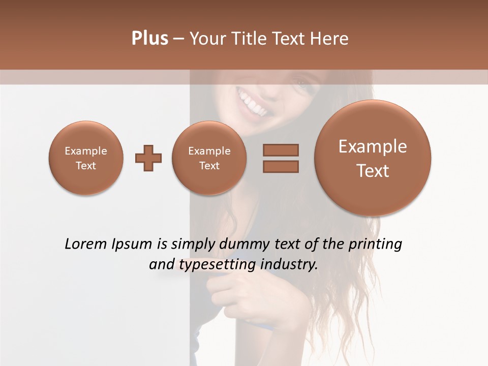 Banner Attractive Businesswoman PowerPoint Template