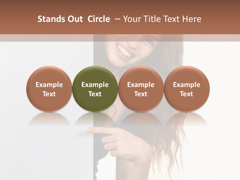 Banner Attractive Businesswoman PowerPoint Template