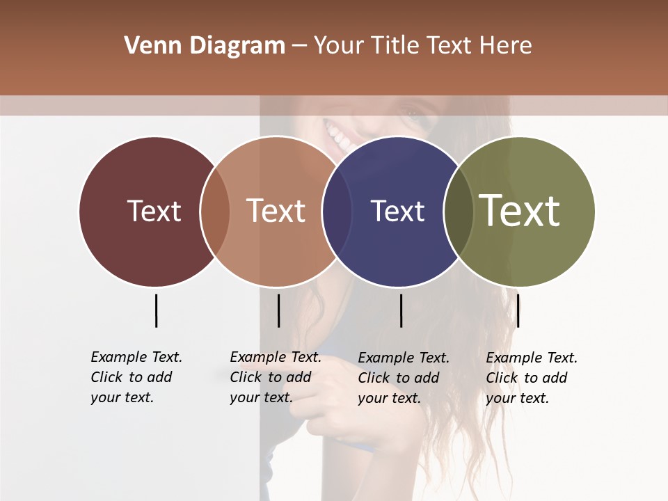 Banner Attractive Businesswoman PowerPoint Template