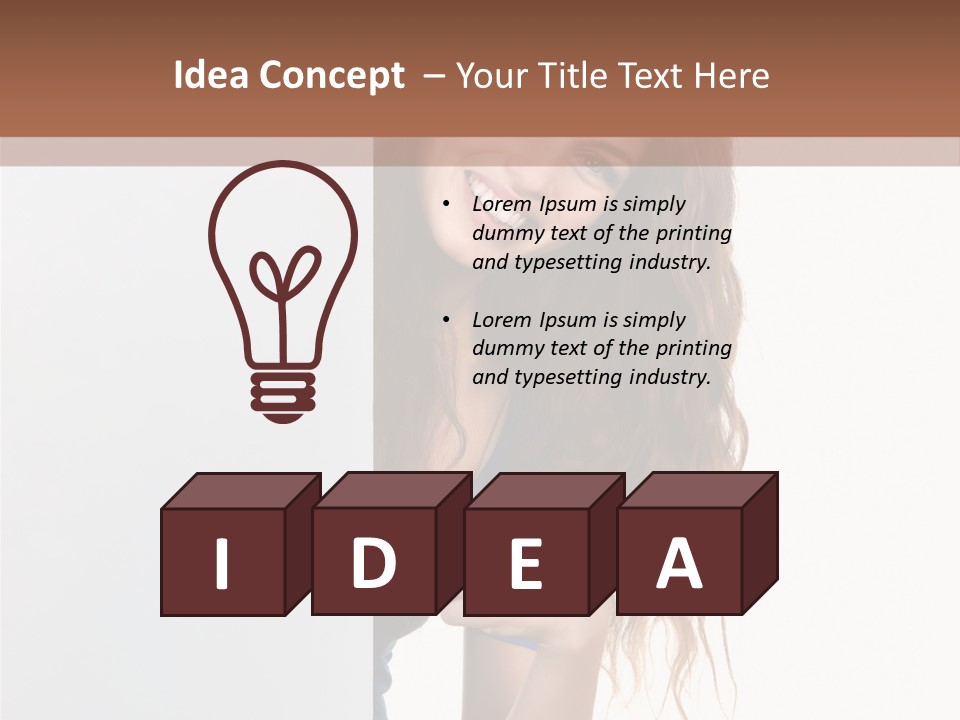 Banner Attractive Businesswoman PowerPoint Template