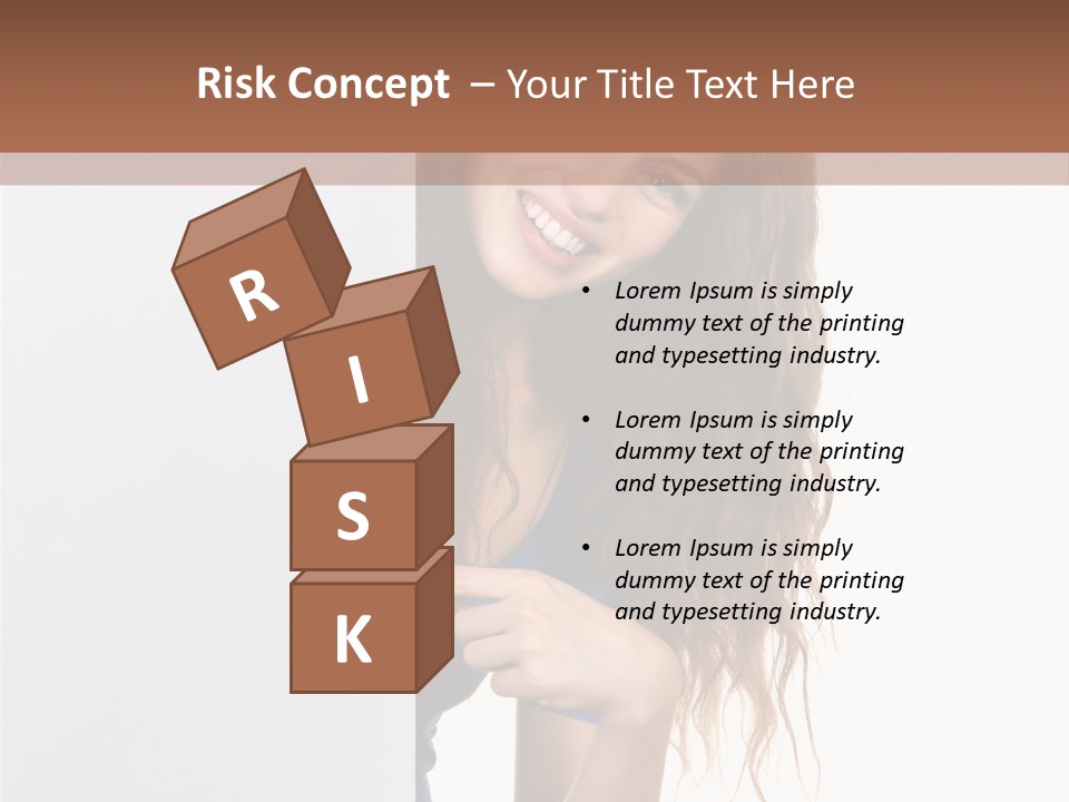 Banner Attractive Businesswoman PowerPoint Template