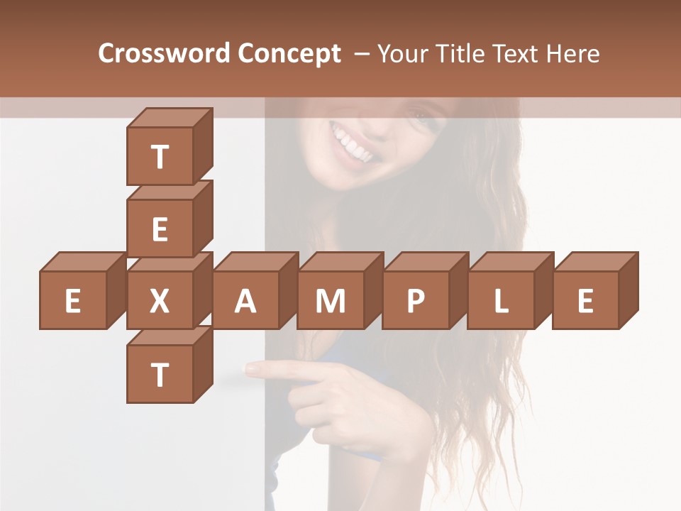 Banner Attractive Businesswoman PowerPoint Template