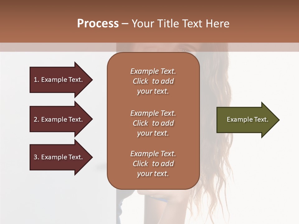 Banner Attractive Businesswoman PowerPoint Template