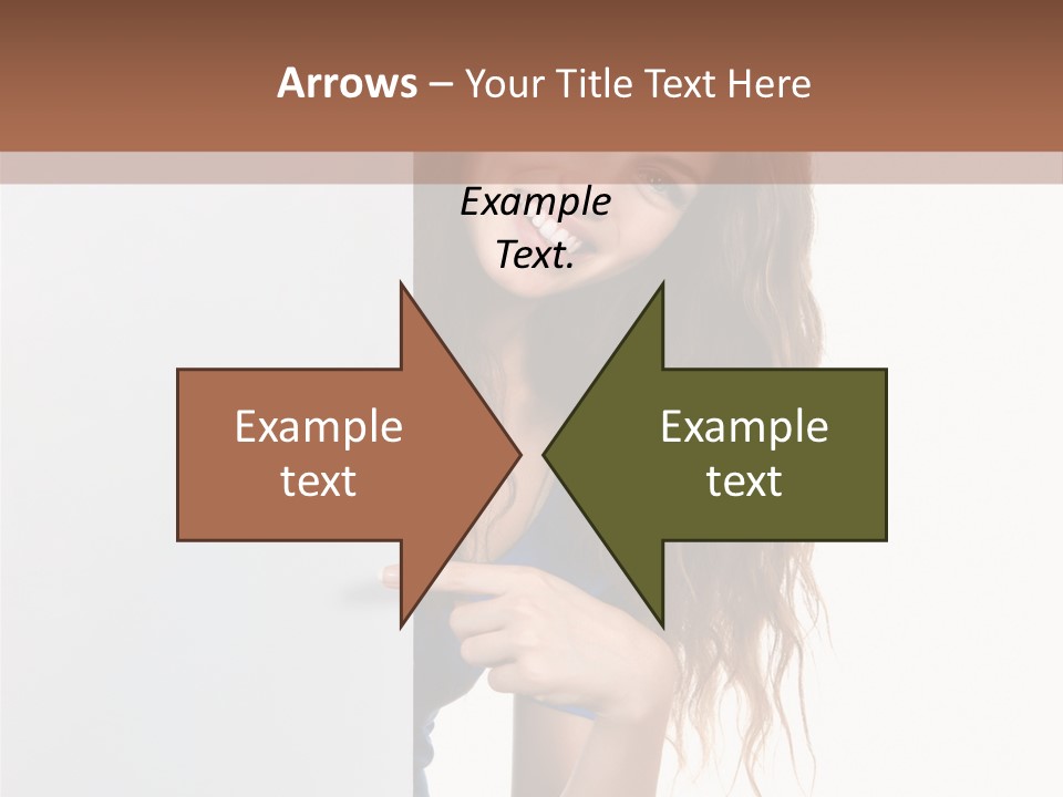 Banner Attractive Businesswoman PowerPoint Template