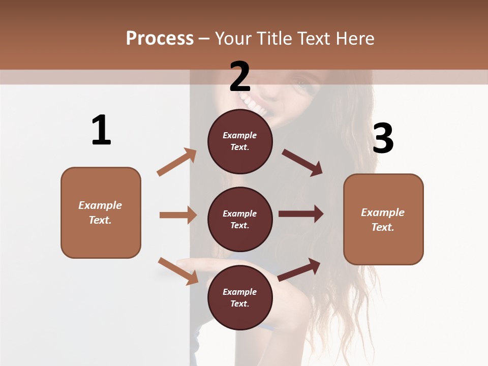 Banner Attractive Businesswoman PowerPoint Template