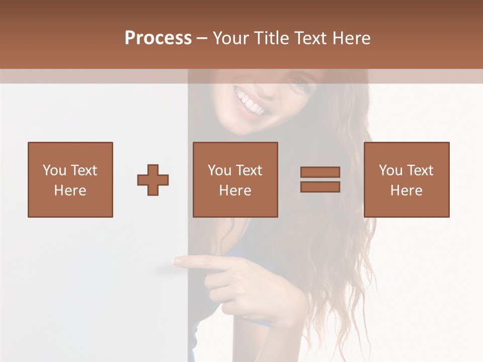 Banner Attractive Businesswoman PowerPoint Template
