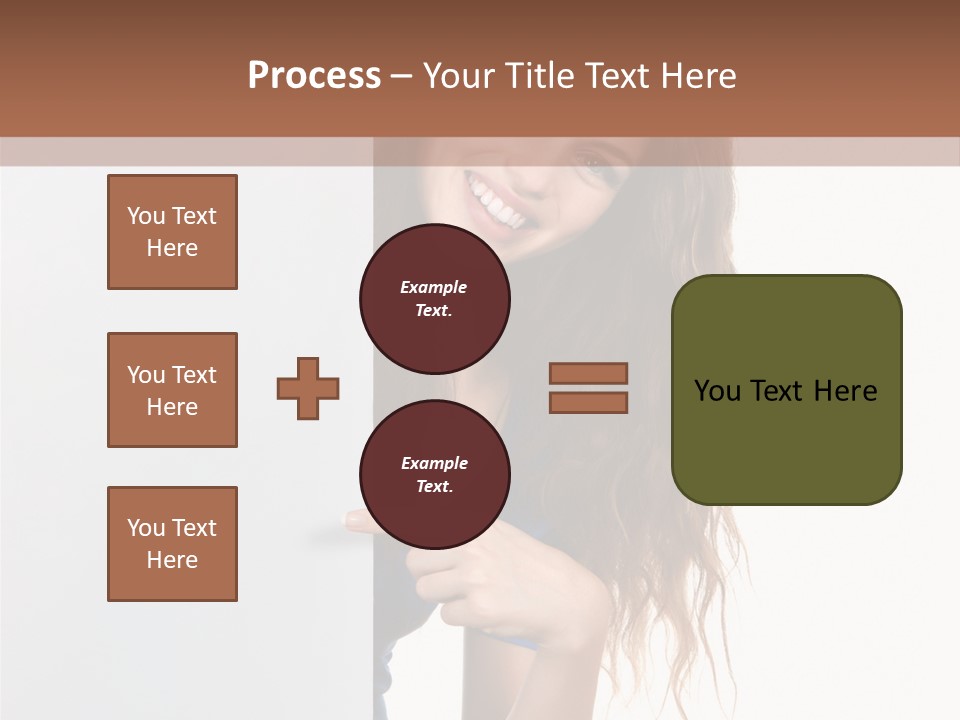 Banner Attractive Businesswoman PowerPoint Template