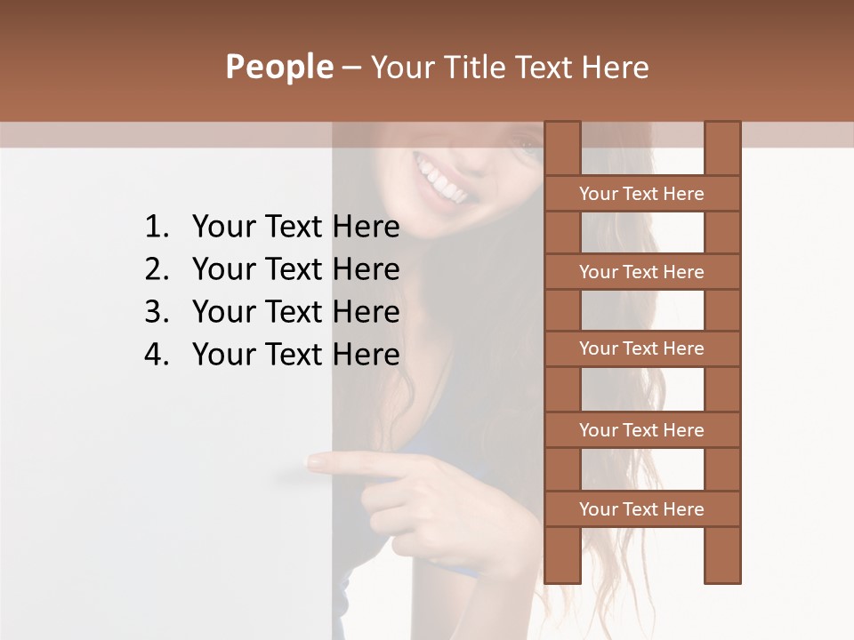 Banner Attractive Businesswoman PowerPoint Template