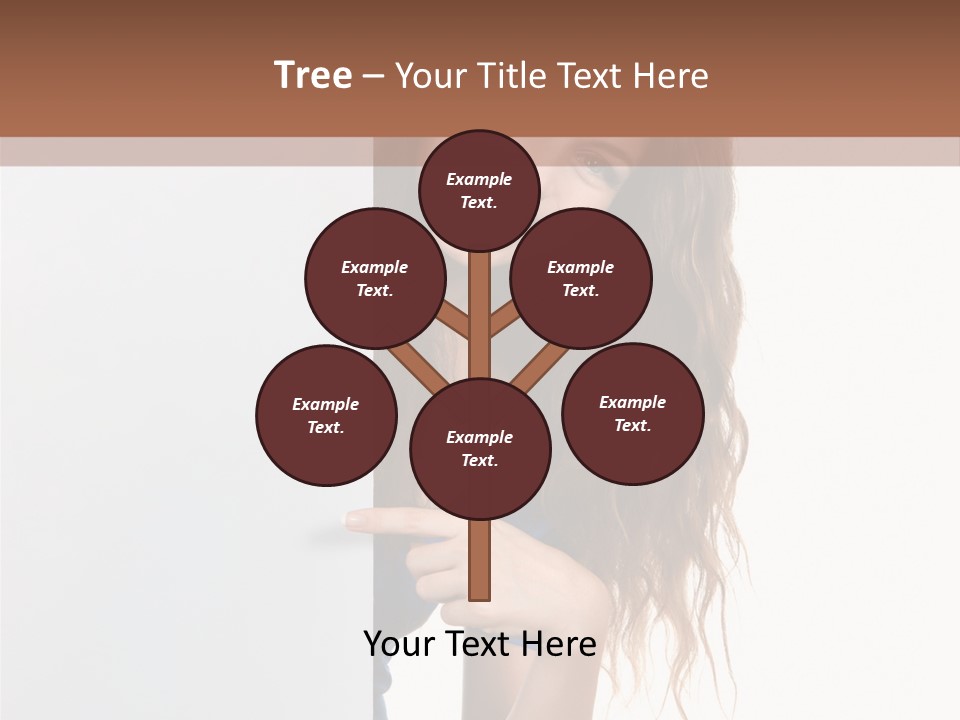 Banner Attractive Businesswoman PowerPoint Template