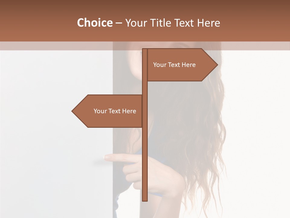 Banner Attractive Businesswoman PowerPoint Template