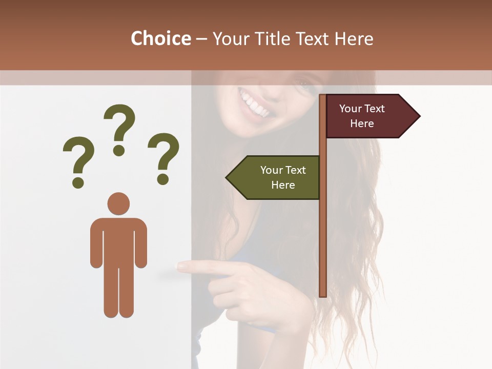 Banner Attractive Businesswoman PowerPoint Template