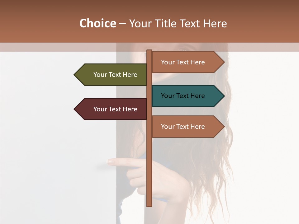 Banner Attractive Businesswoman PowerPoint Template