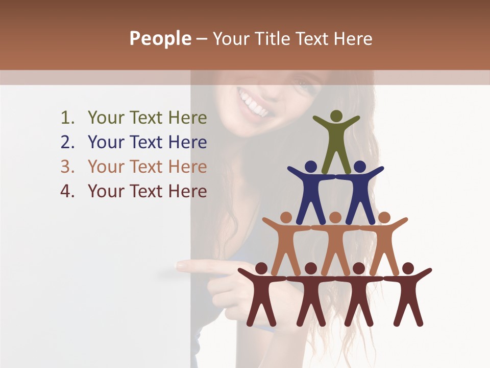 Banner Attractive Businesswoman PowerPoint Template