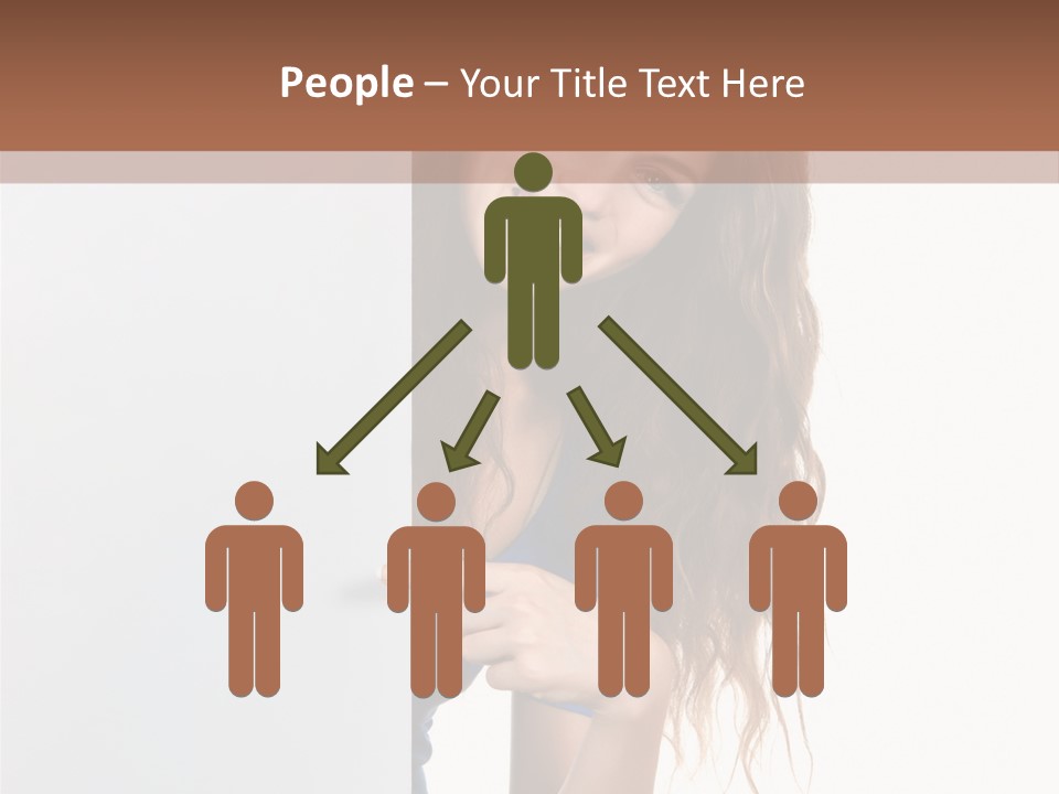 Banner Attractive Businesswoman PowerPoint Template