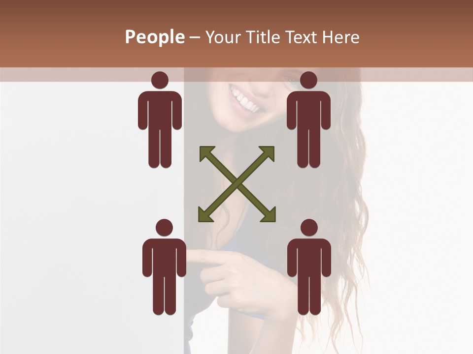 Banner Attractive Businesswoman PowerPoint Template