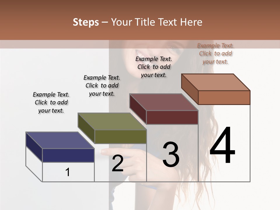 Banner Attractive Businesswoman PowerPoint Template