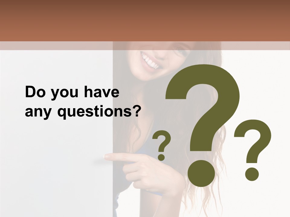 Banner Attractive Businesswoman PowerPoint Template