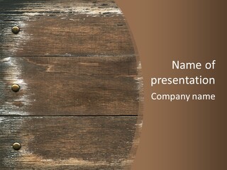 Rivet Wooden Wall PowerPoint Template