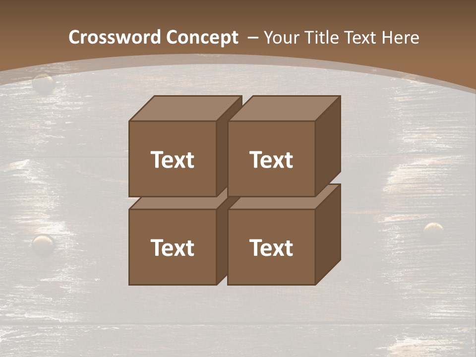 Rivet Wooden Wall PowerPoint Template