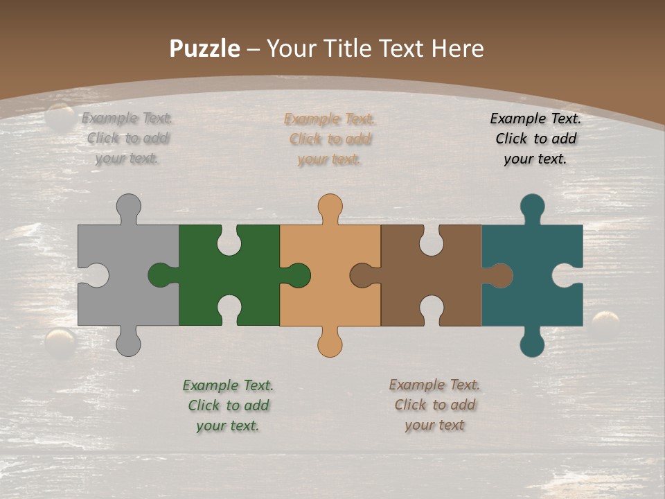 Rivet Wooden Wall PowerPoint Template