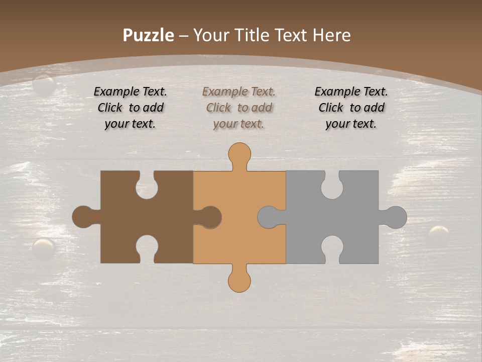 Rivet Wooden Wall PowerPoint Template