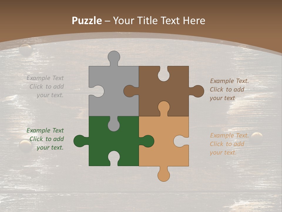 Rivet Wooden Wall PowerPoint Template