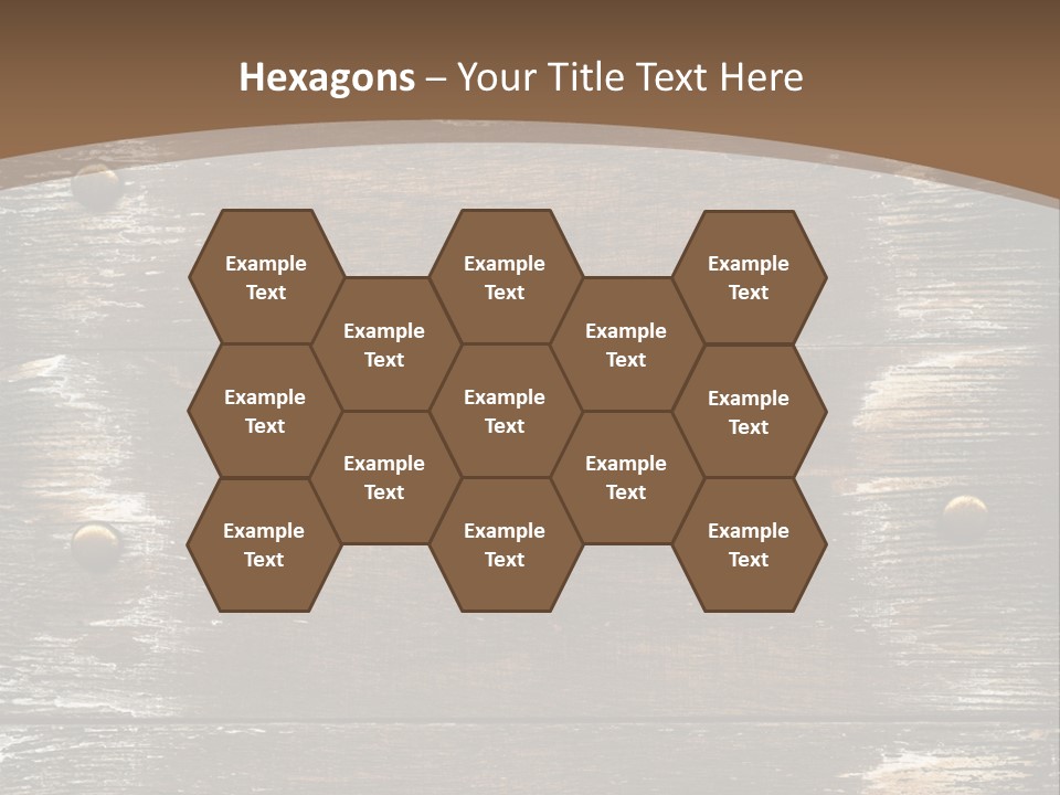 Rivet Wooden Wall PowerPoint Template