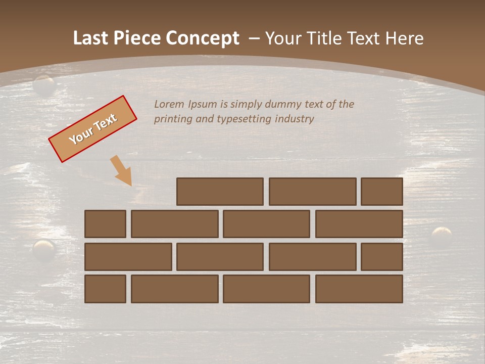 Rivet Wooden Wall PowerPoint Template