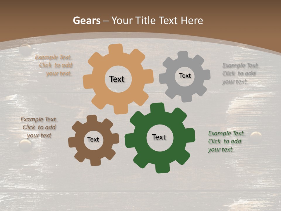 Rivet Wooden Wall PowerPoint Template