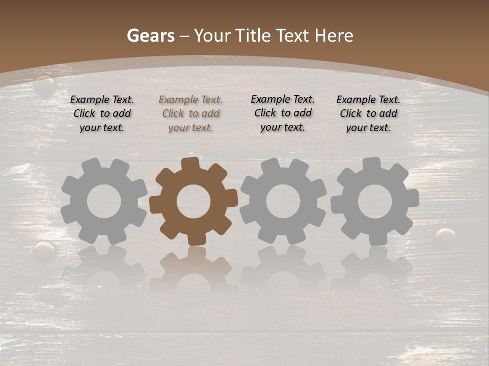 Rivet Wooden Wall PowerPoint Template